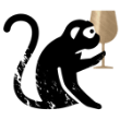 Mascot Holding Glass