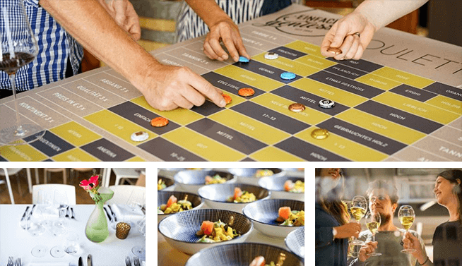 Kommunikatives Winetasting mit Weinroulette
